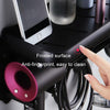 Wall Mounted Hair Dryer Holder Hole-Free Bathroom Space Aluminum Multifunctional Shelf, Style: Small With 2 Loops Black