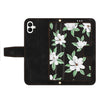 For Samsung Galaxy A04e Floral Pattern Leather Phone Case with Lanyard(Black)