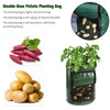 2 PCS 7 Gallons Potato Planting PE Bags Woven Fabric Bags Cultivation Garden Pots Vegetable Planting Bags Grow Bags Farm Garden Supplies