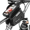 WEST BIKING Bicycle Hard Shell Front Beam Reflective Bilateral Phone Case(Black)
