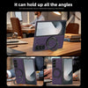 For Samsung Galaxy Z Fold6 5G Kevlar Carbon Fiber 360 Rotation MagSafe Holder Phone Case(Purple)
