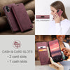 For Samsung Galaxy A36 CaseMe 013 Multifunctional Horizontal Flip Leather Phone Case(Red)