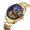 SKMEI 9194 Men Mechanical Gear Dial Automatic Mechanical Watch(Gold Black)