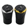 N09C Car Ashtray With Lamp And Cover Car Ashtray(Gold)