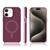 For iPhone 11 Shockproof MagSafe Armor PC Hybrid TPU Phone Case(Wine Red+Light Pink)