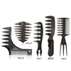Beard Template Right-Angle Comb Men Retro Back Hair Comb(NO.12)