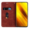 For Xiaomi Poco X3 NFC Frosted Business Magnetic Horizontal Flip PU Leather Case with Holder & Card Slot & Lanyard(Brown)