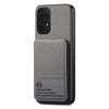 For Samsung Galaxy A13 5G / A04s Twill Fabric Leather Vertical Flip RFID Card Bag Phone Case(Gray)