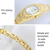 BS Bee Sister  FA1540  Ladies Oval Small Chain Watch with Diamonds(Gold)