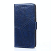 For Asus Zenfone 9 Geometric Stitching Leather Phone Case(Blue)