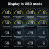 OBD2+GPS HUD Car Head-Up Display Speed RPM Fault Codes Mileage