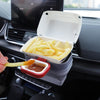2 in 1 Car Fries Sauce Rack Air Vent Storage Box(Gray White)