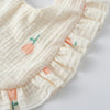 Baby Feeding Bib Ruffle Infants Saliva Towel Soft Cotton Burp Cloth, Style: Yellow Lemon