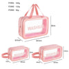 PVC Transparent Waterproof Portable Cosmetic Bag, Size: S (Black)