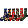 Autumn & Winter Tide Socks Cute Dog Series Middle Tube Men Cotton Socks, Type:1996-2(EUR 39-46)