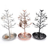 Birdie Tree Shape Ear Stud Earrings Bracelet Pendant Necklace Jewelry Display Storage Rack(Silver)