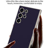 For Samsung Galaxy S23 Ultra 5G GKK Metal Paint Skin Feel Leather Full Coverage Phone Case(Titanium Grey)