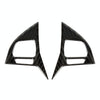 2 PCS Car Carbon Fiber Steering Wheel Button Decorative Sticker for Volkswagen Touareg 2011-2018
