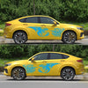 2 PCS/Set D-498 Pterosaur Spitfire Pattern Car Modified Decorative Sticker(Blue)