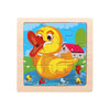 3 PCS Kids Wooden Cartoon Puzzle Jigsaw Toy Early Educational Toys(Duck)