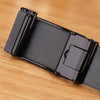 115cm Crocodile Pattern Leather Men Business Belt Without Buckle(Black Brown)