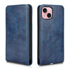 For iPhone 15 Magnetic Vertical Flip Leather Phone Case(Blue)