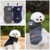 Small Blue Padded Dog Coat - Winter Warm Cotton, Size S