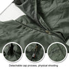 Men Casual Youth Full Zip Hooded Rainproof Jacket, Size: XXXL(Green)