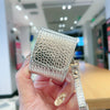 For AirPods 1 / 2 Crocodile Texture Earphones Protective Case(Silver)
