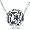 S925 Sterling Silver 26 English Letter Beads DIY Bracelet Necklace Accessories, Style:X
