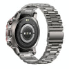 AK56 IP67 BT5.1 1.43inch Smart Watch Support Voice Call / Health Monitoring, Style:Pearl Steel Strap(Silver)