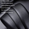 115cm Men Leather Automatic Buckle Belt Business Style Waist Band(K901 Silver)