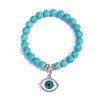 S2208-1 Eyes Women Beaded Bracelet Turquoise Ethnic Style Charm Jewelry