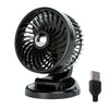 F612 5W Car Rotatable Turntable Silent Fan(USB)