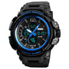 SKMEI 1343 Men Outdoor Sports Waterproof Watch Student Digital Watch(Blue Black)