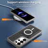 For Samsung Galaxy S25 / S24 5G Carbon Fiber Texture 360 MagSafe Holder Phone Case(Titanium Gray)