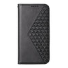 For Samsung Galaxy A36 Cubic Grid Calf Texture Magnetic Leather Phone Case(Black)
