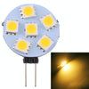 G4 6 LEDs SMD 5050 72LM 2800-3200K Stepless Dimming Energy Saving Light Pin Base Lamp Bulb, DC 12V(Warm White)