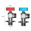 Copper High Flow 4-point Ball Valve Hot Cold Water Gas Water Heater Full Open Triangle Valve, Color: Electroplated Blue Label Cold Water
