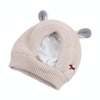 Warm Knitted Rabbit Ear Dog Hat, Beige, 15-25kg
