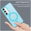 For Samsung Galaxy S23 5G MagSafe Frosted Translucent TPU + PC Full Coverage Phone Case(Blue)