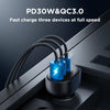 JOYROOM JR-CCD04 30W Dual PD + QC3.0 Ports Digital Display Car Charger(Black)