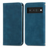 For Google Pixel 6 Pro Retro Skin Feel Business Magnetic Horizontal Flip Leather Case With Holder & Card Slots & Wallet & Photo Frame(Blue)