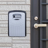 Large Grey Metal Key Safe Box - Wall Mounted with Combination Lock