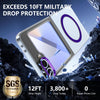 For Samsung Galaxy Z Flip6 lce Folding Series MagSafe Integrated Clear PC Phone Case(Purple)