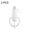 3 PCS Soft Washable Data Cable Silicone Case For Apple, Spec: 8 Pin (White)