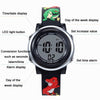 JNEW A380-86172 Children Cartoon 3D Castle Dinosaur Alarm Waterproof Colorful Backlight LED Electronic Watch(Dark Blue)