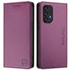 For Samsung Galaxy A33 5G RC01 Dual-Folded Magnetic Suction RFID Leather Phone Case(Violet)