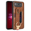 For Asus ROG Phone 6 / ROG6 Wristband Leather Back Phone Case(Brown)