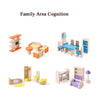 Onshine Pretend Play Scene DIY Role Playing Wooden Furniture Accessories, Style: Living Room